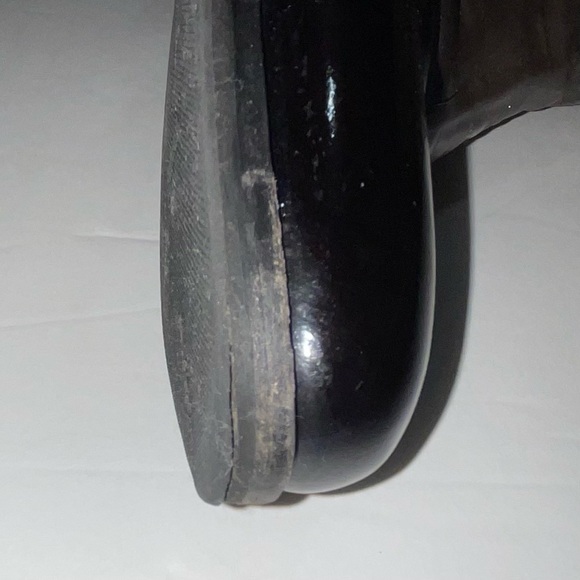 Authentic Ombre Prada Patent Leather Riding Boots in Black/Grey 41 - Picture 11 of 11